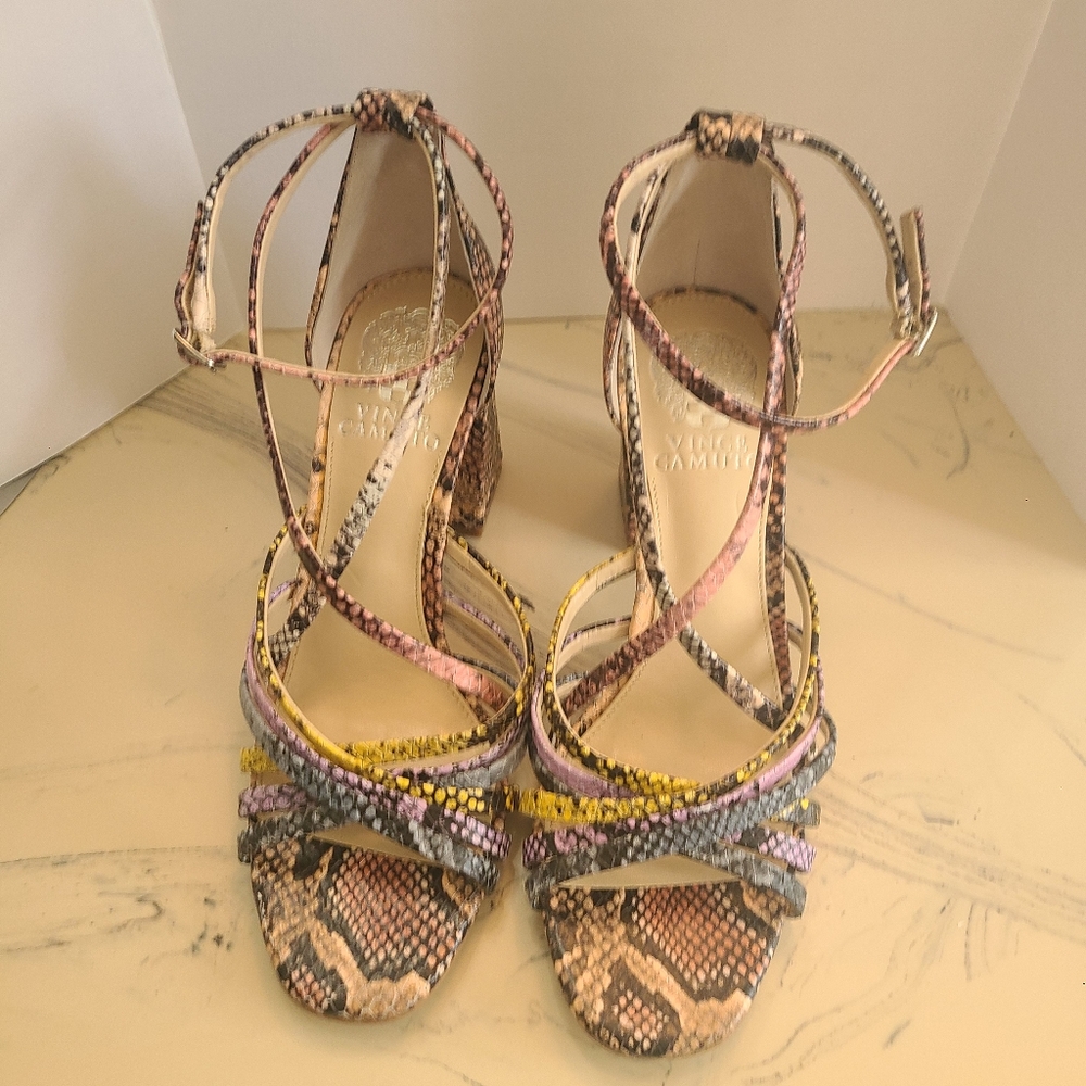 Vince Camuto Multicolor, Modern, Comfy, Wifemobe, Coquette Sandals Size 6.5M